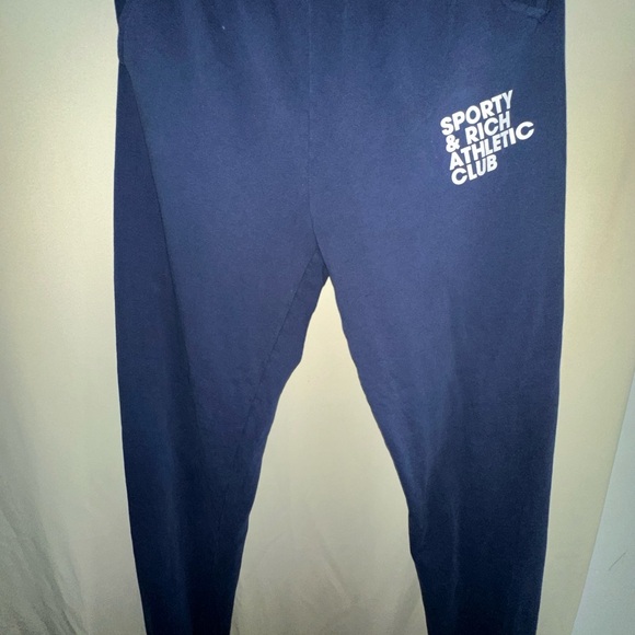 Sporty & Rich navy sweatpants size 30 - Picture 1 of 8